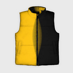 Женский жилет Чёрно-жёлтый пополам с переходом