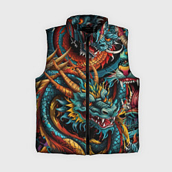 Женский жилет Татуировка дракона ирезуми