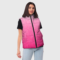 Женский жилет Розовый градиент с узором, цвет: 3D-черный — фото 2