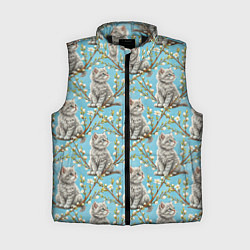 Женский жилет Пришла весна распустились котики