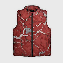 Женский жилет Красно-серый мрамор
