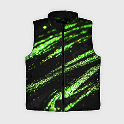 Женский жилет Зеленые блестки на черном
