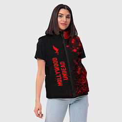Женский жилет Hollywood Undead - red gradient по-вертикали, цвет: 3D-черный — фото 2