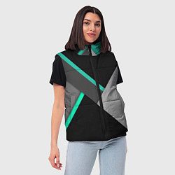 Женский жилет Multicoloured, цвет: 3D-черный — фото 2