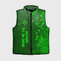 Женский жилет Bring Me the Horizon - green gradient по-вертикали, цвет: 3D-черный