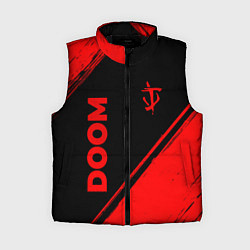 Женский жилет Doom - red gradient вертикально, цвет: 3D-черный