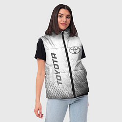 Женский жилет Toyota - white gradient вертикально, цвет: 3D-черный — фото 2