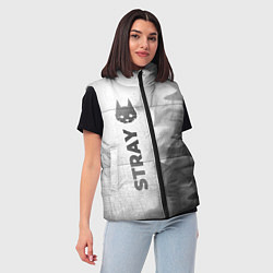 Женский жилет Stray - white gradient по-вертикали, цвет: 3D-черный — фото 2