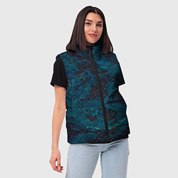Женский жилет Черно-синий бетон, цвет: 3D-черный — фото 2