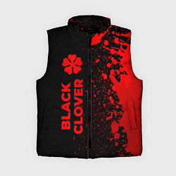 Женский жилет Black Clover - red gradient по-вертикали, цвет: 3D-черный