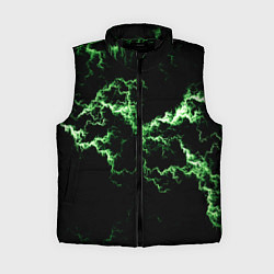 Женский жилет Lightning green glow, цвет: 3D-черный