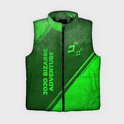 Женский жилет JoJo Bizarre Adventure - green gradient вертикальн, цвет: 3D-черный