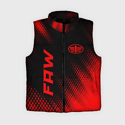 Женский жилет FAW - red gradient вертикально, цвет: 3D-черный