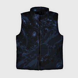 Женский жилет Чёрно-синий абстрактный космос
