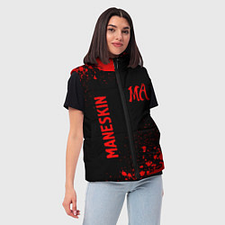 Женский жилет Maneskin - red gradient вертикально, цвет: 3D-черный — фото 2