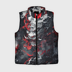 Женский жилет Японский дракон в дыму, цвет: 3D-черный