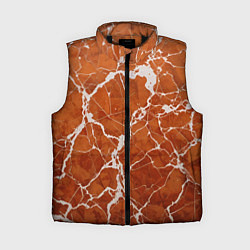 Женский жилет Темно-оранжевый мрамор