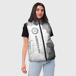 Женский жилет Mercedes - white gradient по-вертикали, цвет: 3D-черный — фото 2