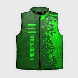 Женский жилет OneRepublic - green gradient по-вертикали, цвет: 3D-черный