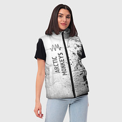 Женский жилет Arctic Monkeys - white gradient по-вертикали, цвет: 3D-черный — фото 2