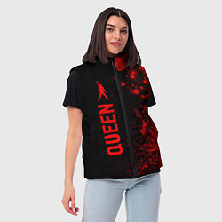 Женский жилет Queen - red gradient по-вертикали, цвет: 3D-черный — фото 2