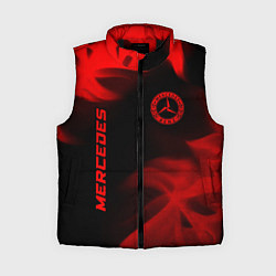 Женский жилет Mercedes - red gradient вертикально, цвет: 3D-черный