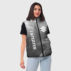 Женский жилет Suzuki - grey gradient вертикально, цвет: 3D-черный — фото 2