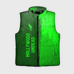 Женский жилет Hollywood Undead - green gradient по-вертикали, цвет: 3D-черный