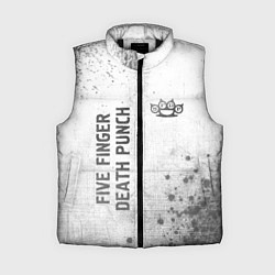Женский жилет Five Finger Death Punch - white gradient вертикаль, цвет: 3D-черный