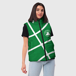Женский жилет Boston Celtics green, цвет: 3D-светло-серый — фото 2