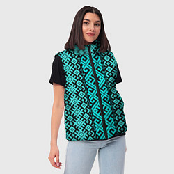 Женский жилет Орнамент Руси, цвет: 3D-черный — фото 2