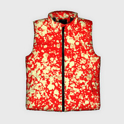 Женский жилет Пятнистый красно-жёлтый, цвет: 3D-черный