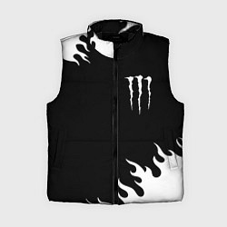 Женский жилет Monster energy белый огонь