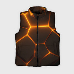 Женский жилет Оранжевое свечение текстура, цвет: 3D-черный