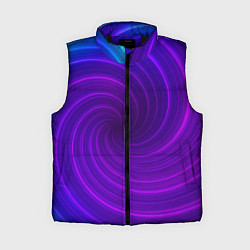 Женский жилет Фиолетовая спираль, цвет: 3D-черный