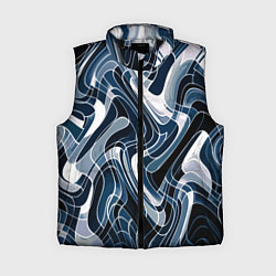 Женский жилет Тёмно-синий искажённая абстракция