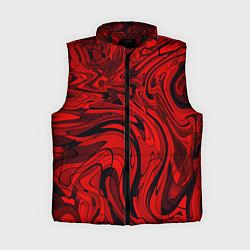 Женский жилет Красный смешение пластика, цвет: 3D-черный