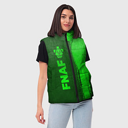 Женский жилет FNAF - green gradient по-вертикали, цвет: 3D-черный — фото 2