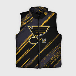 Женский жилет Сент Луис Блюз - агрессивная текстура, цвет: 3D-черный