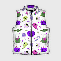 Женский жилет Halloween purple pumpkin pattern