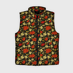 Женский жилет Традиционный русский узор, цвет: 3D-черный