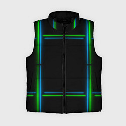 Женский жилет Neon green light blue, цвет: 3D-черный