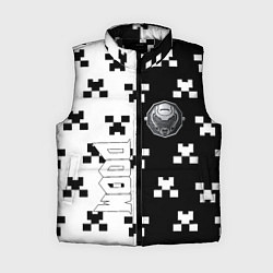 Женский жилет Doom x minecraft pattern, цвет: 3D-черный