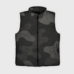 Женский жилет Черно-серый камуфляж