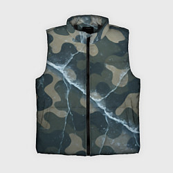 Женский жилет Ледяной камуфляж, цвет: 3D-черный