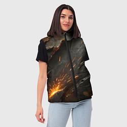 Женский жилет Искры метала под камуфляжем, цвет: 3D-черный — фото 2