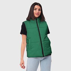 Женский жилет Изумруд однотонный, цвет: 3D-черный — фото 2