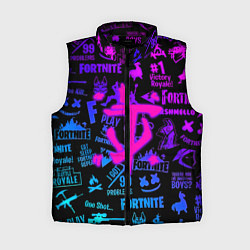 Женский жилет Fortnite x doom neon logo, цвет: 3D-черный