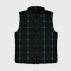 Женский жилет Color black blue crosses, цвет: 3D-черный