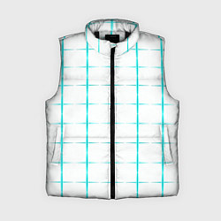Женский жилет Color white light blue crosses